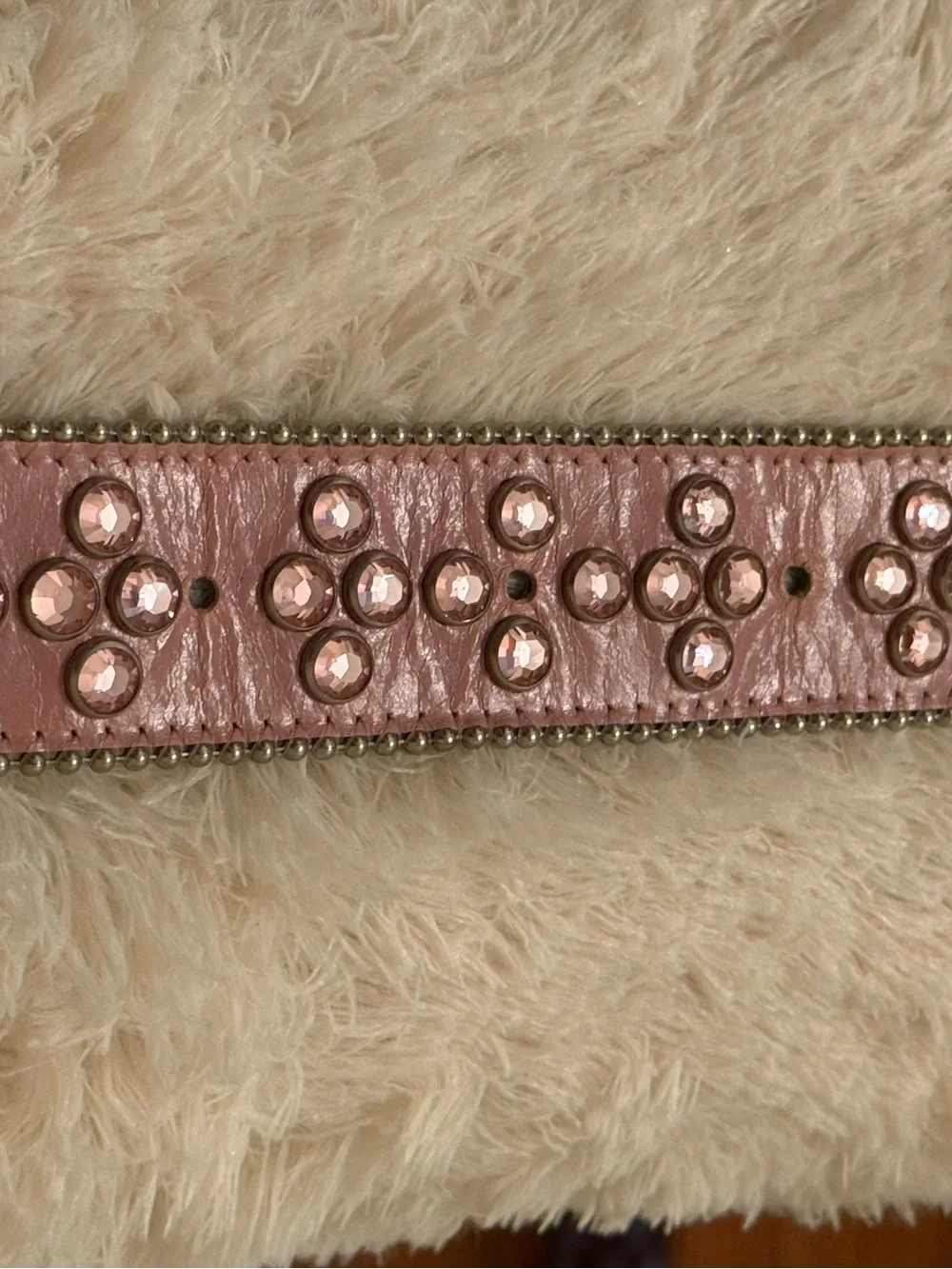 B. B. Simon Pink Bedazzled Crystal Rhinestone Belt XL